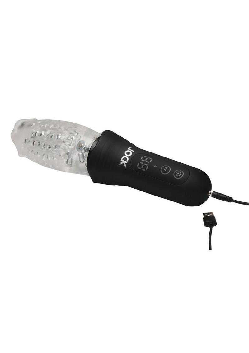 Jock Spinning, Thrusting, and Vibrating Rechargeable Masturbator