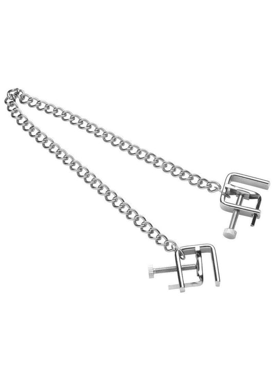 Master Series Pressure Vice Metal Nipple Clamps - Silver