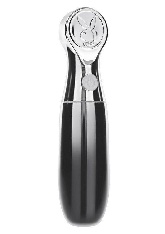 Playboy Bon Voyage Rechargeable Silicone Vibrator - Gray/Grey